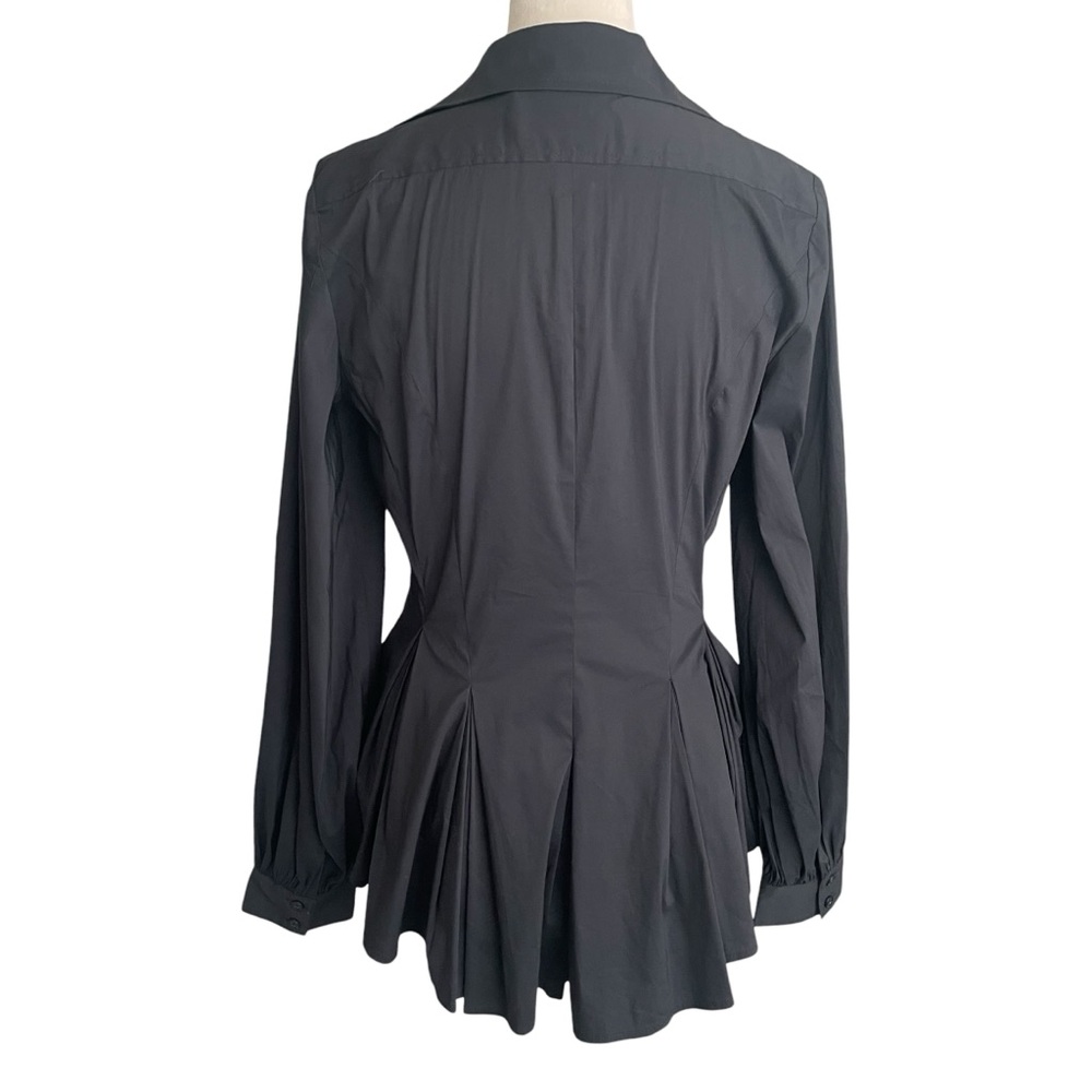 Guess by Marciano‎ Peplum Pleated Back Top Women Size M Elegant Workwear Career - Picture 3 of 7